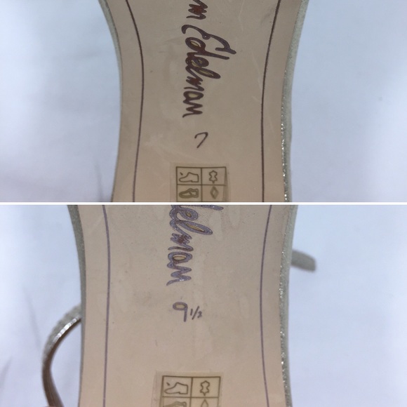 SOLD SAM EDELMAN Nadya Gold Ankle Stiletto Heels - Picture 8 of 8